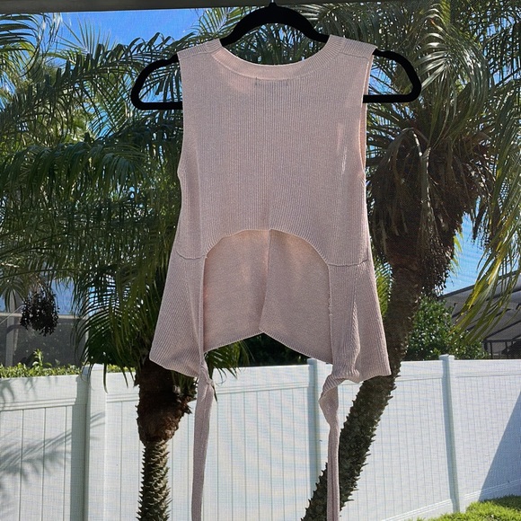 Tan Sweater Tank with tie - Picture 5 of 6